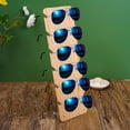 thumbnail image 1 of Soporte de Anteojos de Madera Encimera Step Riser Craft Shows Colección Accesorios Decorativos Gafas de Sol Transpentes Estante de Exhibici seis pes Baoblaze Soporte de exhibición vertical, 1 of 8