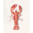 thumbnail image 2 of Caroline, Emma 26x32 White Modern Wood Framed Museum Art Print Titled - Salty Lobster I, 2 of 4