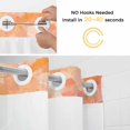 thumbnail image 2 of No Hook Shower Curtain with Snap in Liner, Abstract Orange Teal Splicing Art Waterproof Bath Curtain Double Layers with See Through Top Window, Colorful Glasses Texture Hotel Shower Curtains 72x84in, 2 of 9