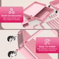 thumbnail image 4 of Carrito organizador de maquillaje Goovilla de 3 niveles, rosa, con cajón, 4 of 7