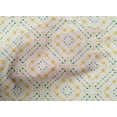thumbnail image 4 of oneOone Cotton Poplin Pale Yellow Fabric Dot|Heart & Diamond Shape Geometric Dress Material Fabric Print Fabric By The Yard 56 Inch Wide, 4 of 4