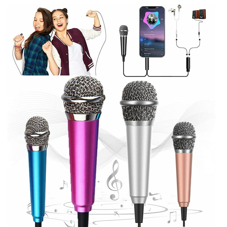 Cheers.US 3.5mm Mini Microphone with Sponge Cover for iphone,Tiny  Microphone,Portable Microphone/mini mic,for Mobile Phone, Computer, Tablet,  Recording Chat and Singing 