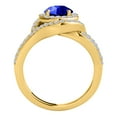 thumbnail image 3 of Mauli Jewels Rings for Women 1.60 Carat Diamond And Tanzanite Ring 4-prong 14k Yellow Gold, 3 of 6