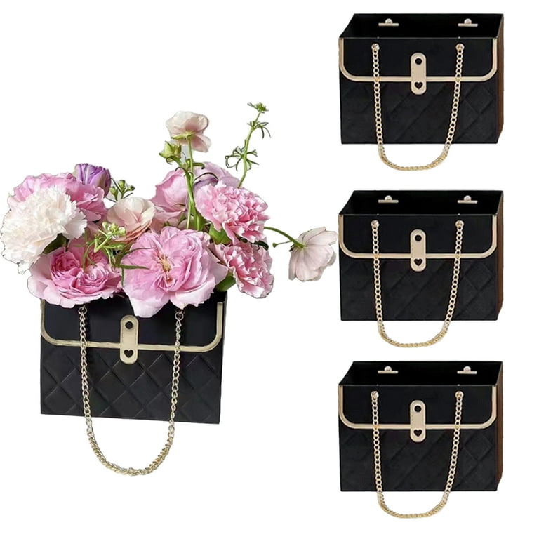 chanel bag with flowers