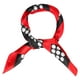 thumbnail image 1 of Pañuelo con estampado de rayas de lunares rojos y negros, bufanda de cuello cuadrado para mujer, 1 of 6