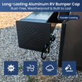 thumbnail image 2 of Aluminum RV Bumper End Cap- Fits Standard 4-Inch Square Camper Bumpers, No-Insect Vent Holes, Secure Sewer Hose Storage, Must-Have Travel T, 2 of 9