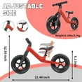 thumbnail image 6 of SPPTTY Kids Balance Bike with Glowing Wheels,12" Balance Bicycle for 2-5 Years Old,Red, 6 of 9