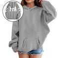thumbnail image 4 of SonxaHe Toddler Girl's Hooded Sweatshirt Long Sleeve Letter Print Hoodie Kids Comfy Loose Streetwear Shirt Gray,Sized 4-5, 4 of 6