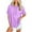 Purple, variant on Alkepwun Women's Fashion T Shirts Casual Short Sleeve Sweatshirt Button Henley V Neck Shirt Girls Trendy Summer Tops Tees