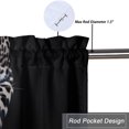 thumbnail image 5 of African Safari Leopard Thermal Insulated Window Curtain Valance Wildlife Animal Cheetah Privacy Decorative Rod Pocket Short Window Valance Curtains 54 by 18 in, 1 Panel, 5 of 6