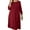 A1-Wine Red, variant on SHOWMALL Womens Plus Floral Dresses Dark Gray 1X Casual Dress 3/4 Sleeves Midi Dress Boat Neck Flowy Dress with Pockets