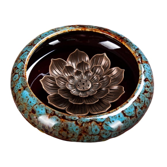 Lipstore Incense Holder for Sticks Lotus Incense Holder for Family Sage Cones Friends Blue