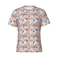 thumbnail image 4 of Vsdgher Floral Ditsy Print Men's Dry Fit Mesh Athletic Shirts Moisture Wicking Tennis T-Shirt Tops, 4 of 9