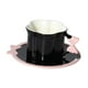 thumbnail image 2 of Taza de cerámica para café, taza de agua, regalo creativo para mujeres, linda para beber agua, de té para cumpleaños, cocina, inauguración de la casa Negro Rosa, 2 of 8