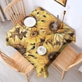 thumbnail image 2 of Yellow Sunflower Art Pattern Square Tablecloth,Waterproof Square Table Cover,Wipeable Spillproof Washable Table Cover for Home Kitchen Party Decor 42"X42"(107x107cm), 2 of 6