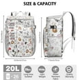 thumbnail image 3 of Cooler Backpack for College Students & Workers - 20L Insulated Lunch Bag with Tablet Compartment for Daily Use and Outdoor Activities, 3 of 6
