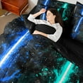 thumbnail image 4 of Castle Fairy Gamepads Lightsaber Bedding Comforter Set 7 Pieces for Kids Children Teens,Video Game Full Bedding Set Lightweight,Galaxy Universe Fitted Sheet Flat Sheet,Microfiber Bedroom Decor, 4 of 8