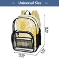 thumbnail image 3 of Iauyy Clear Backpack Heavy Duty PVC Transparent Backpack for College Workplace, Light Yellow Line, 3 of 8