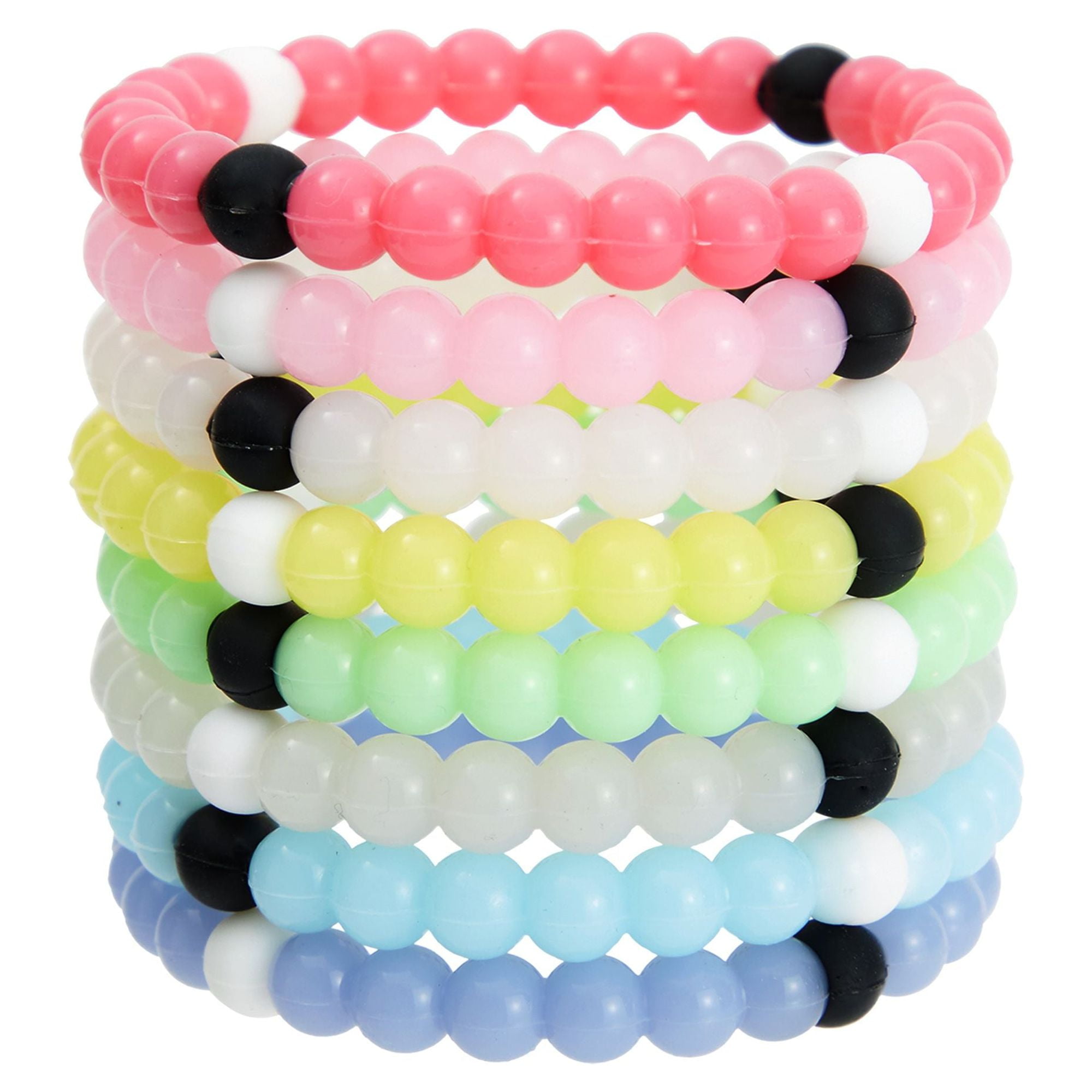 Children Kids Beaded Bracelet Acrylic Letter Beads Rainbow Stretch Bracelet  | eBay