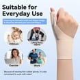 thumbnail image 4 of Ultra-thin thumb wrist brace - a compression sleeve to relieve tendinitis and carpal tunnel syndrome - adjustable stabilizing strap, suitable for everyday computer use, comfortable and breathable., 4 of 7
