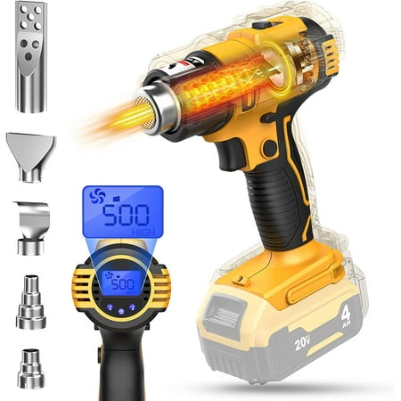 

Digital Display Cordless Heat Gun Hot Heating Equipment for Dewalt DCE530B 20V MAX (Tool Only）