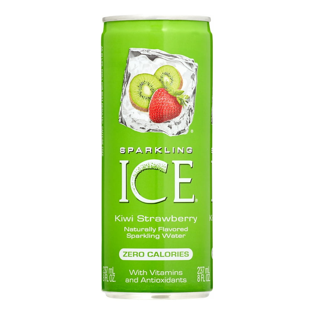 Sparkling Ice Naturally Flavored Sparkling Water, Kiwi Strawberry, 8 Fl Oz, 24 Count Walmart