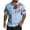 Light Blue-Y2, variant on Men American Flag Button Shirt 4th Of July Short Sleeve Shirts Us 250 Year American Button Down Patriotic Tee Gifts for Independence Day 1776-2026 Casual Tee,Blue XL