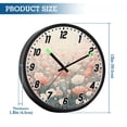 thumbnail image 3 of Dailycode Night Light Wall Clock Glow in The Dark 12 inch Battery Operated Silent Luminous Clocks, Pink and White Flowers Field, 3 of 8