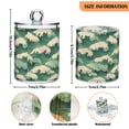 thumbnail image 5 of Yayeee 2 Pack Qtip Holder Bathroom Cotton Swab Canister with Lid Clear Dispenser Set, Green Wave Pattern, 5 of 6