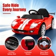 thumbnail image 5 of Xuanlur 12V Licensed Ford GT Kids Ride on Toy, 12V Battery Powered Electric Car w/Remote Control, 4-Wheel Suspension, 3 Speed, Battery Display, LED Lights, Ride on Car for Toddler 1-5 Years, Red, 5 of 7