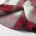 thumbnail image 5 of LNWUY Kids Boys Cute Summer Short Sleeve Plaid Hoodie Tops Casual Button Down Hooded Pullover T-Shirts Loose Lightweight Comfy Tees Shirt with Pocket Red 18-24 Months, 5 of 8