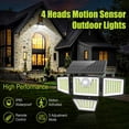 thumbnail image 3 of Luces solares daphino 3000LM para exteriores con sensor de movimiento, 2 unidades, 3 of 8