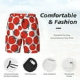 thumbnail image 4 of Kdxio Hand Drawn Tomatoes Print Men's Swim Trunks with Compression Liner 7 Inch Inseam Quick Dry Swim Shorts, 4 of 7