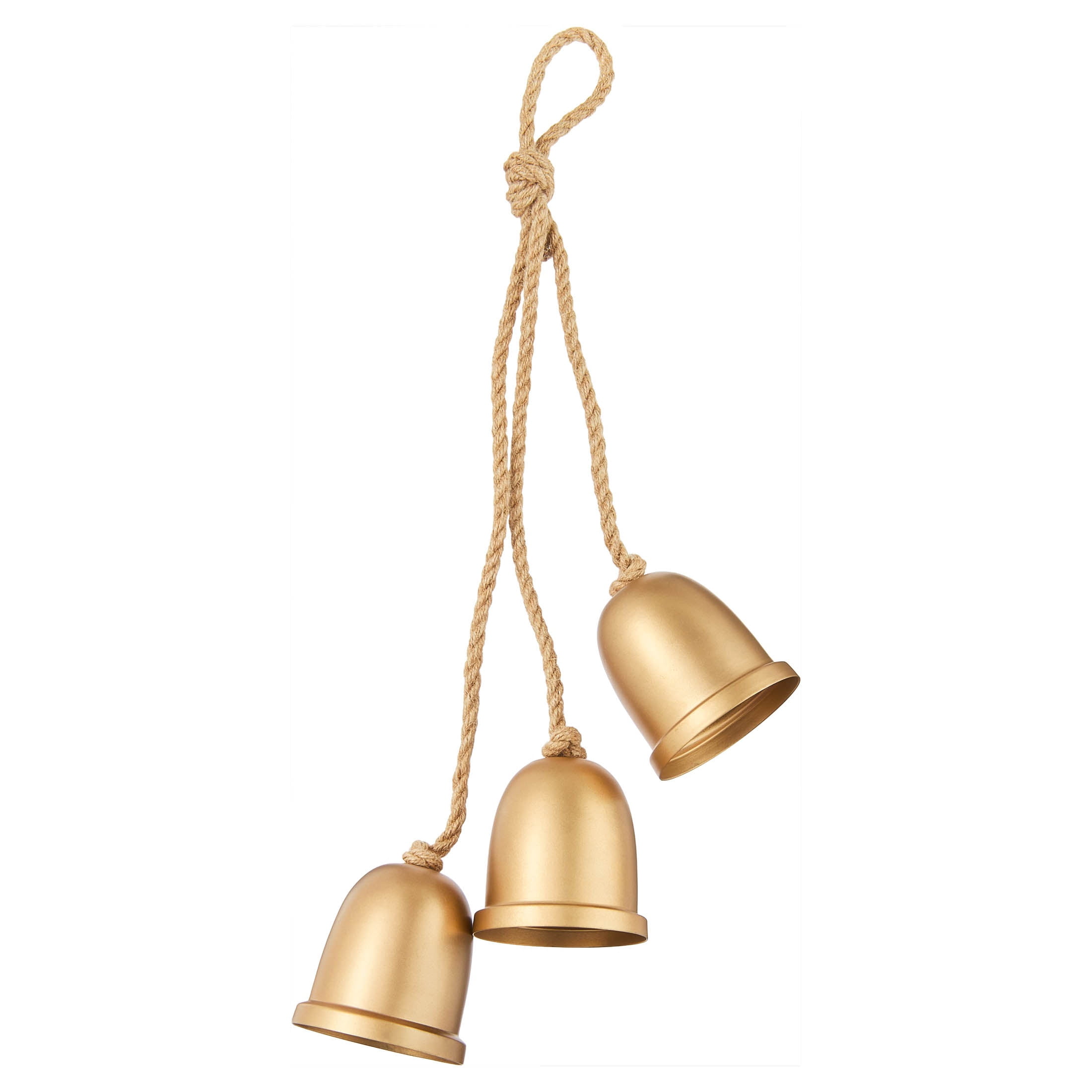 Metal Trio Bells Hanging Christmas Decoration, Gold, 22", by Holiday Time