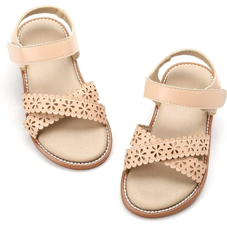 

QWZNDZGR Toddler Girls Sandals Soft Rubber Flats Summer Baby flower girl Shoes