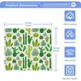 thumbnail image 3 of GZHJMY Seamless Green Cactus Plant Wash Cloths 4 Pcs Small Cotton Wash Towels for Bathroom, 3 of 6