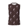 thumbnail image 6 of Lsque Leopard Print Print Men's Cotton Blend Sleeveless Muscle Shirts (S-3XL)- Moisture Wicking, Odor Protection, UPF 30+,Small, 6 of 8