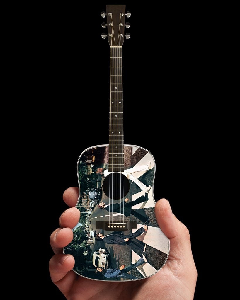 Beatles Fab Four Abbey Road Tribute - Miniature AXE  Mini Acoustic Guitar Replica - Officially Licensed Collectible (FF-001)