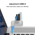 thumbnail image 4 of Concentrador USB 3.0 mini ABS de 3 puertos de primera calidad que puede girar 90°/180° Hub USB Hub creativo, 4 of 8