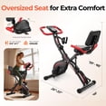 thumbnail image 6 of UPGO Folding Exercise Bike, 5 IN 1 Stationary Bikes for Home | 6.6 LBS Flywheel, 330LB Weight Capacity Back Support Cushion Indoor Workout Cycling Bike for Home Gym, 6 of 8