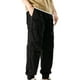 thumbnail image 4 of Pantalones largos de moda para hombre, casuales, de color sólido, con cremallera, bolsillos, cuerda elástica, pantalones casuales para hombre., 4 of 4