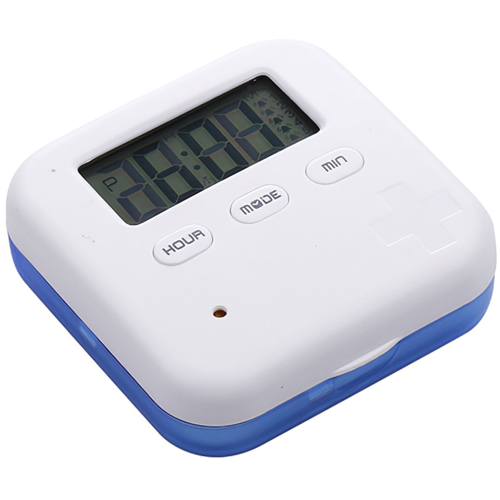 Pill Box with Alarm, BatteryPowered Pill Organizer with 4 Comportment