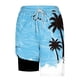 thumbnail image 2 of Ceisia Men's Light Blue Ocean Wave Palm Tree Print Beach Shorts with Quick Dry Stretch Fabric and Anti-Exposure Liner Multicolor XL Gifts, 2 of 6