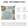 thumbnail image 5 of White Gray Pillow Covers  Blue Brown Dahlia Flower Print Throw Pillow Covers Outdoor Decor Linen Cushion Case for Home Living Room Sofa Couch Bed, 5 of 5