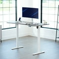 thumbnail image 2 of VIVO Electric 63” x 32” Standup Desk, Dark Gray Table Top, White Frame, 2 of 4