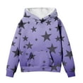thumbnail image 2 of XXWXYD Teen Girls Hooded Sweatshirt Cute Star Graphic 𝖸𝟤𝖪 Oversized Pullover Top Trendy 𝖯reppy Clothes Fall Winter, 2 of 5