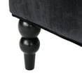 thumbnail image 6 of GDF Studio Merel Modern Glam Velvet Tufted Wingback Loveseat, Black and Dark Brown, 6 of 10