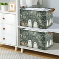 thumbnail image 2 of Yayeee Foldable Storage Basket for Shelves with Handles Waterproof Cloth Bins, Cute Ghosts Playing, 2 of 7