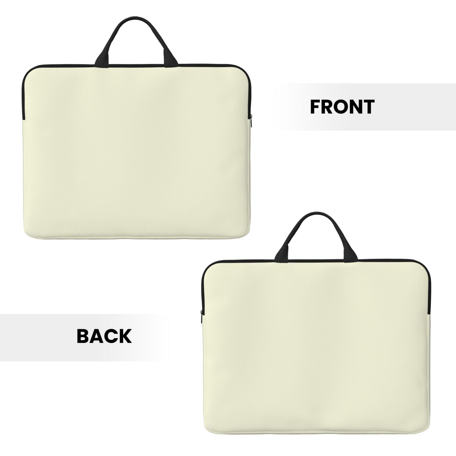 Laptop Sleeve Bag For Women Men 14inch Waterproof Durable Protective Computer Carrying Cover Handle Laptop Case Bag Beige