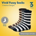 thumbnail image 3 of Fuzzy Socks for Womens and Men Non-Slip Plush Slipper Socks Microfiber Soft With Grippers 3 Pairs, 3 of 3
